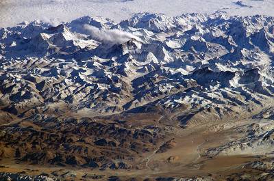 Himalayas from space, Himalayas, Panoramic