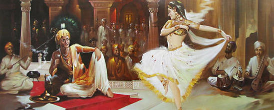 Indian art, women dancing