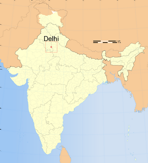 India map of delhi