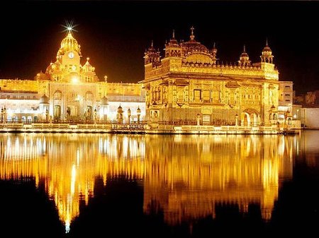 Golden temple at night, india